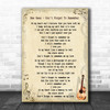 Bee Gees Don't Forget To Remember Song Lyric Music Wall Art Print