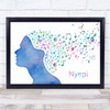 Nahko And Medicine For The People Nyepi Colourful Music Note Hair Song Lyric Art Print