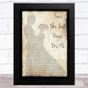The Drifters Save The Last Dance For Me Man Lady Dancing Song Lyric Art Print