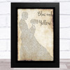The Used Blue and Yellow Man Lady Dancing Song Lyric Art Print