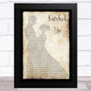 Kings Of Leon Knocked Up Man Lady Dancing Song Lyric Art Print