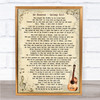 Ed Sheeran Galway Girl Song Lyric Vintage Music Wall Art Print