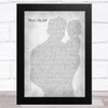 Conway Twitty That's My Job Father & Baby Grey Song Lyric Art Print