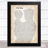 Coldplay Fix You Father & Child Song Lyric Art Print