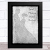 Arcade Fire Sprawl II (Mountains Beyond Mountains) Grey Man Lady Dancing Song Lyric Art Print