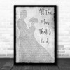 Whitney Houston All The Man That I Need Grey Man Lady Dancing Song Lyric Art Print