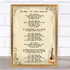 Bee Gees If I Can't Have You Song Lyric Music Wall Art Print