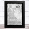 Lionel Richie Hello Grey Man Lady Dancing Song Lyric Art Print