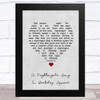 Tori Amos, David Arnold A Nightingale Sang In Berkeley Square Grey Heart Song Lyric Art Print