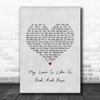 Eddi Reader My Love Is Like A Red, Red Rose Grey Heart Song Lyric Art Print