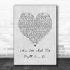 Jason Mraz Let's See What The Night Can Do Grey Heart Song Lyric Art Print