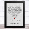 Billy Fury I'd Never Find Another You Grey Heart Song Lyric Art Print