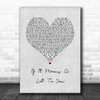 A Day To Remember If It Means A Lot To You Grey Heart Song Lyric Art Print