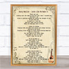 Barry Manilow Looks Like We Made It Song Lyric Music Wall Art Print