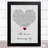 Liam Gallagher All You're Dreaming Of Grey Heart Song Lyric Art Print