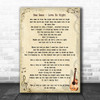 Bee Gees Love So Right Song Lyric Music Wall Art Print