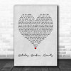 Billie Eilish Bitches Broken Hearts Grey Heart Song Lyric Art Print