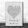 Paolo Nutini Growing Up Beside You Grey Heart Song Lyric Art Print