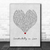 Counting Crows Accidentally in Love Grey Heart Song Lyric Art Print