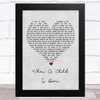 Johnny Mathis When A Child Is Born Grey Heart Song Lyric Art Print