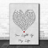 Debby Boone You Light Up My Life Grey Heart Song Lyric Art Print