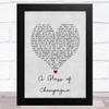 Sailor A Glass of Champagne Grey Heart Song Lyric Art Print