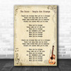 The Doors People Are Strange Song Lyric Vintage Music Wall Art Print