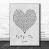 Cheryl Fight for This Love Grey Heart Song Lyric Art Print