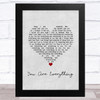 The Stylistics You Are Everything Grey Heart Song Lyric Art Print