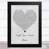 Avril Lavigne Wish You Were Here Grey Heart Song Lyric Art Print