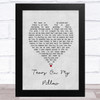 Donny Osmond Tears On My Pillow Grey Heart Song Lyric Art Print