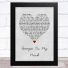 Ray Charles Georgia On My Mind Grey Heart Song Lyric Art Print