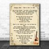 Simply Red She's Got It Bad Song Lyric Vintage Music Wall Art Print