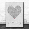 Frank Turner Love Ire & Song Grey Heart Song Lyric Art Print