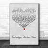 Shawn Mendes Always Been You Grey Heart Song Lyric Art Print