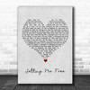 Beth Hart Setting Me Free Grey Heart Song Lyric Art Print