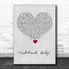 Hozier Wasteland, Baby Grey Heart Song Lyric Art Print