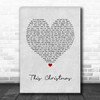 Picture This This Christmas Grey Heart Song Lyric Art Print