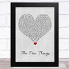 JP Saxe The Few Things Grey Heart Song Lyric Art Print