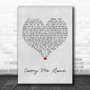 Jorja Smith feat. Maverick Sabre Carry Me Home Grey Heart Song Lyric Art Print