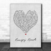 Bruce Springsteen Hungry Heart Grey Heart Song Lyric Art Print