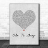 Twenty One Pilots Ode To Sleep Grey Heart Song Lyric Art Print