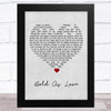 Jimi Hendrix Bold As Love Grey Heart Song Lyric Art Print