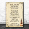 Bee Gees Too Much Heaven Song Lyric Music Wall Art Print