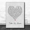 Ellen Smith Take Us Home Grey Heart Song Lyric Art Print