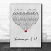 KT Tunstall Universe & U Grey Heart Song Lyric Art Print