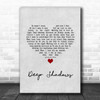 Little Ann Deep Shadows Grey Heart Song Lyric Art Print