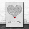 Kelsea Ballerini Square Pegs Grey Heart Song Lyric Art Print