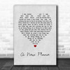 Simply Red A New Flame Grey Heart Song Lyric Art Print