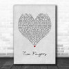 Jake Bugg Two Fingers Grey Heart Song Lyric Art Print